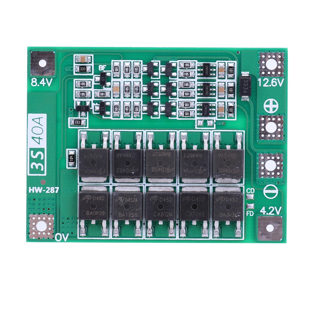 BMS 3S/4S 5A 10A 20A 25A 40A 60A Li-ion Lithium Battery Charger Protection Board 18650 For Drill Motor 12V with Enhance/Balance - Shoppiline