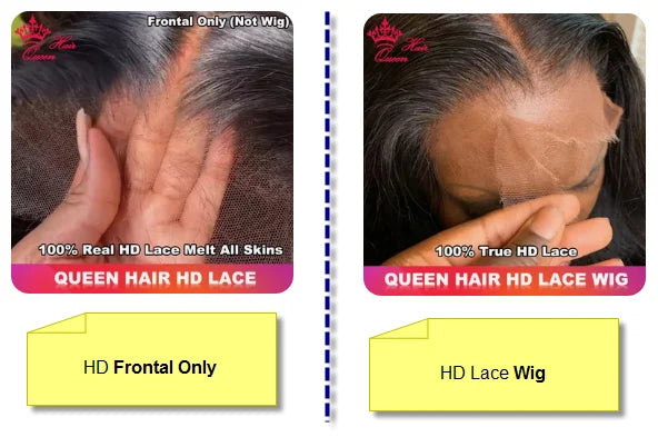 Queen Hair Real HD Frontal/Closure Only Invisible Melt Skin Lace 13x6 13x4 4x4 4x6 5x5 6x6 7x7 Raw Human Hair Body Wave/Straight