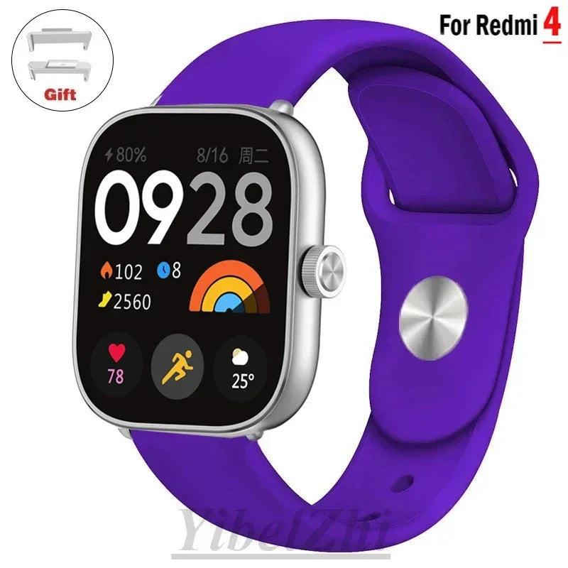 Sportarmband für Redmi Watch 4 Armband Smartwatch Armband Zubehör Weiches Silikon Armband Correa für Xiaomi Mi Band 8 Pro