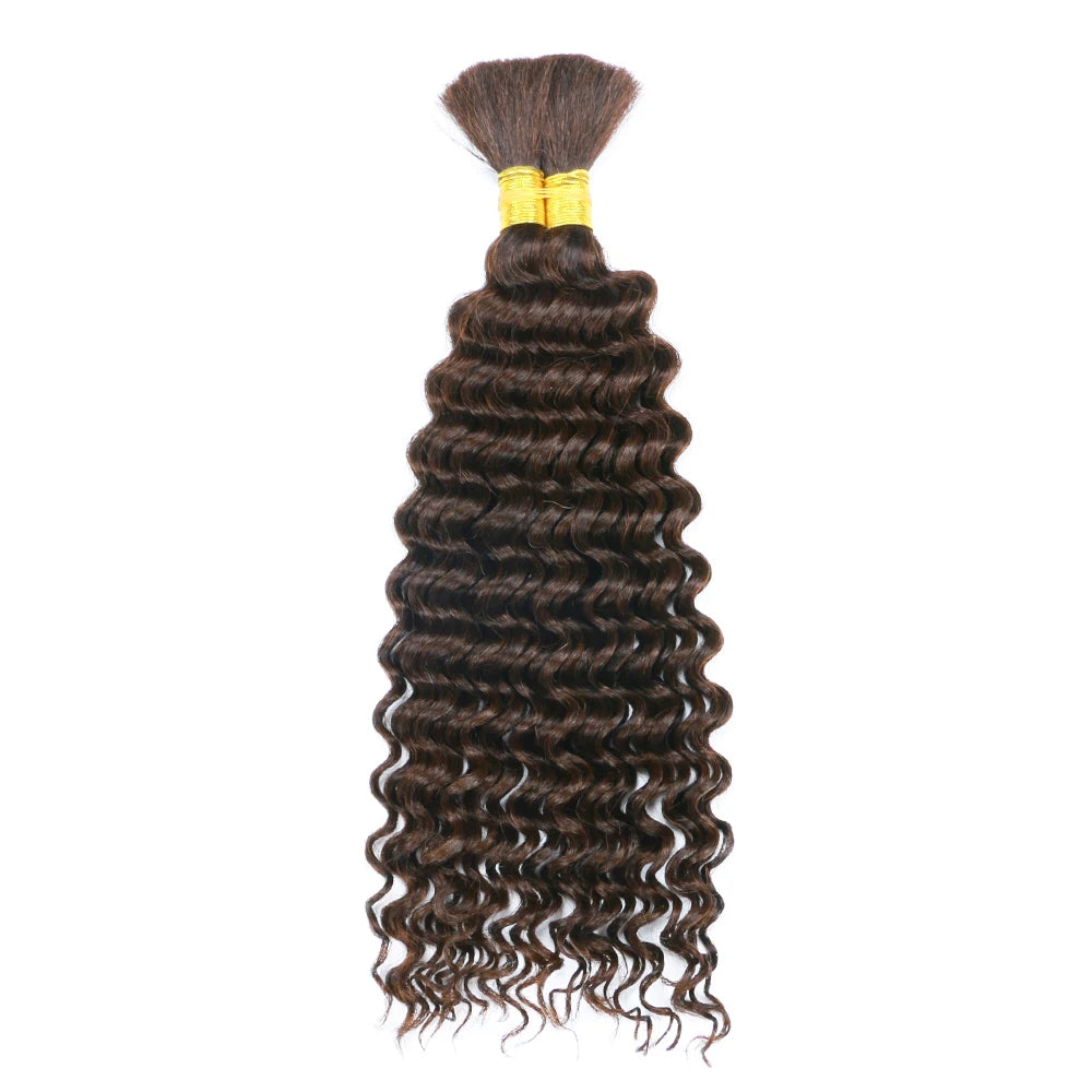 Cheveux à tresser humains Deep Wave en vrac Cheveux humains 100g Sans trame Extensions de cheveux humains Cheveux à tresser humains micro pour tresses bohèmes
