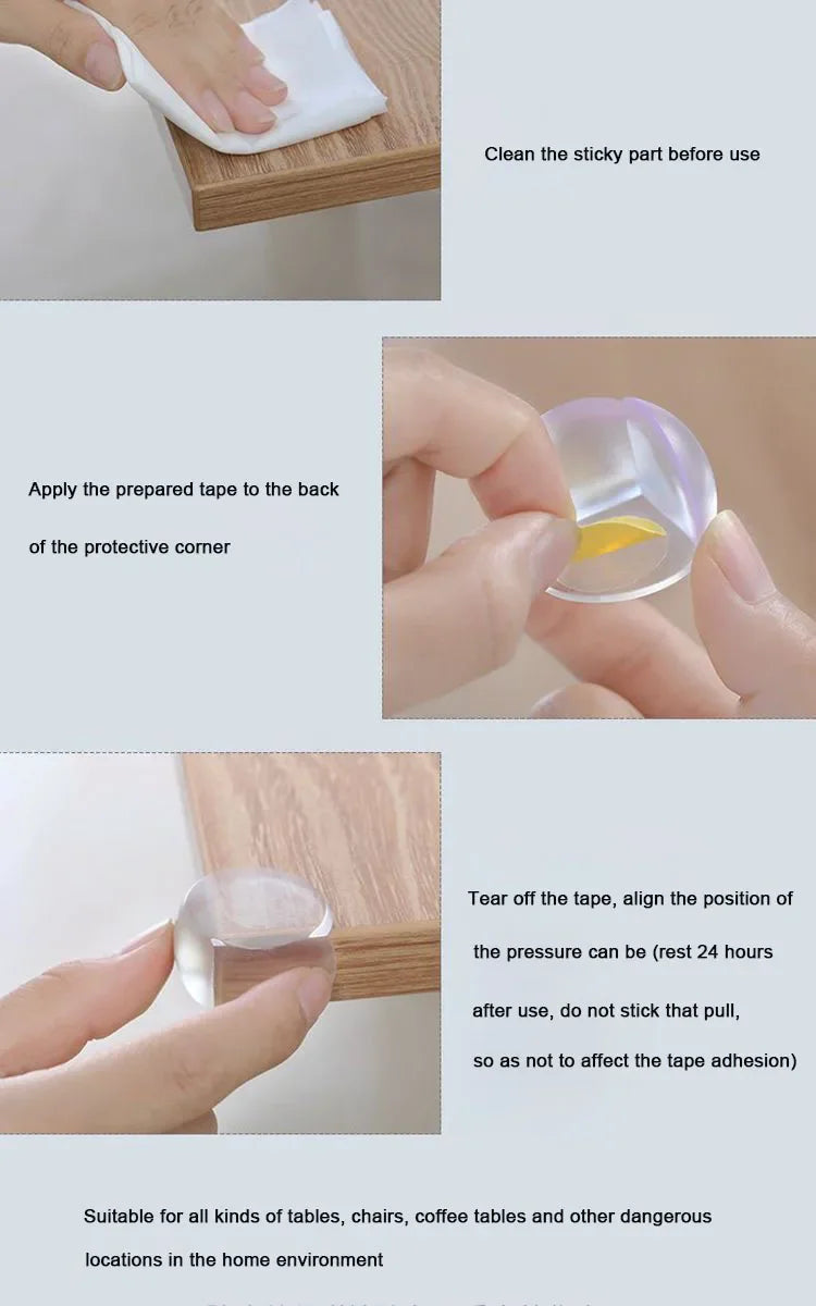 4/10pcs Baby Safety Corner Silicone Protector Table Soft Transparent Children Anti Collision Corner Edge Protection Guards