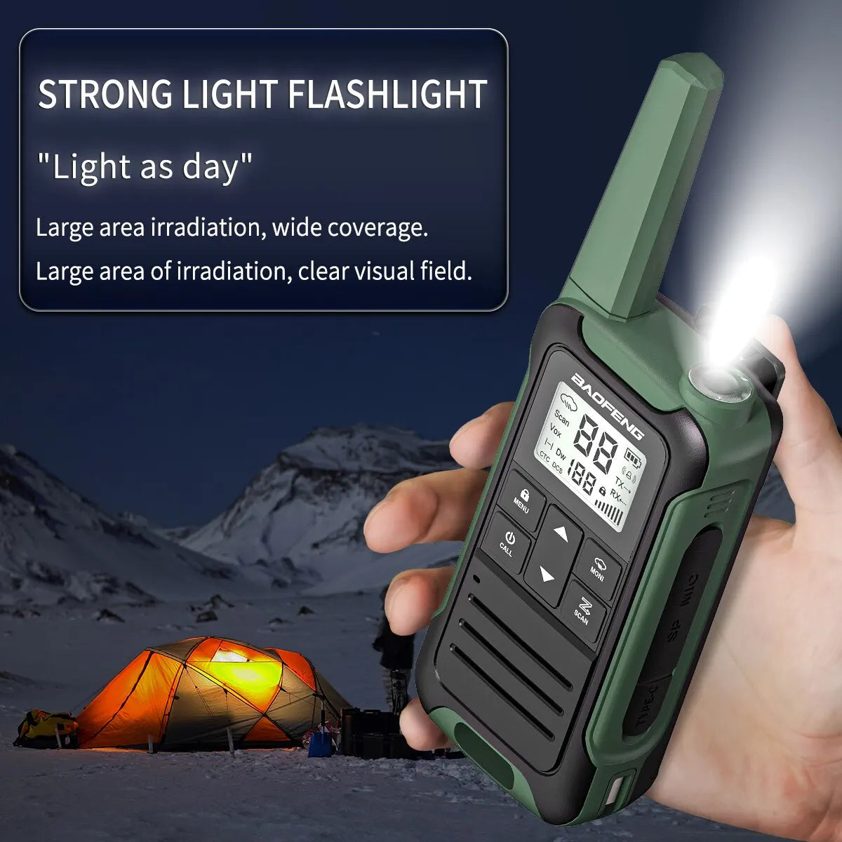 2pcs Baofeng F22 Mini Walkie Talkie PMR Long Range Rechargable Portable Kids Two Way Radio Type-C Charger for Camping Trip - Shoppiline