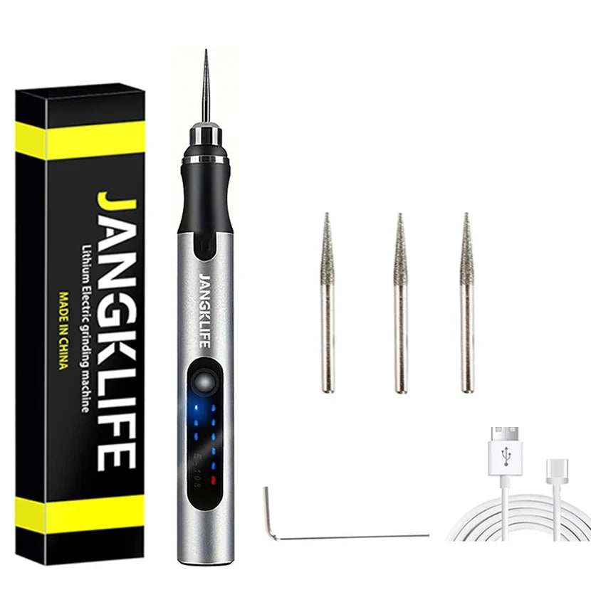 JANGKLIFE USB Cordless Rotary Tool Kit Woodworking Engraving Pen DIY Crafts Engraving Cordless Drill - Shoppiline