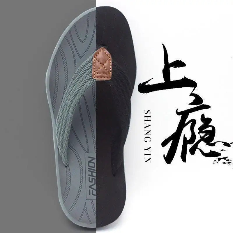 2025 High Quality Brand Men Flip Flops Summer Beach Flip Flops Men Fashion Breathable Casual Men Beach Slippers Summer Outdoor