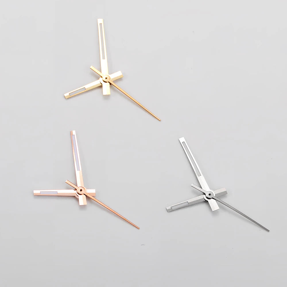Modified Watch Hands Green Luminous Logbook Needle Silver Gold Rose Watch Accessories for NH35/NH36/4R/7S Movement