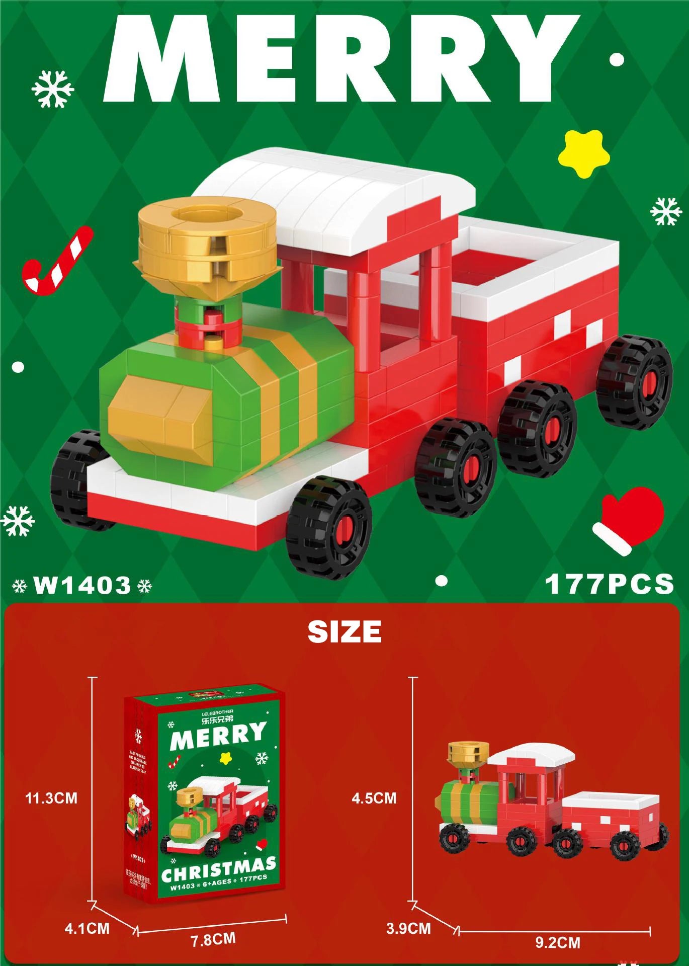 DIY Christmas Santa Claus Building Blocks Set Christmas Themed Brick Ornaments Mini Block Figures Christmas Birthday Gifts