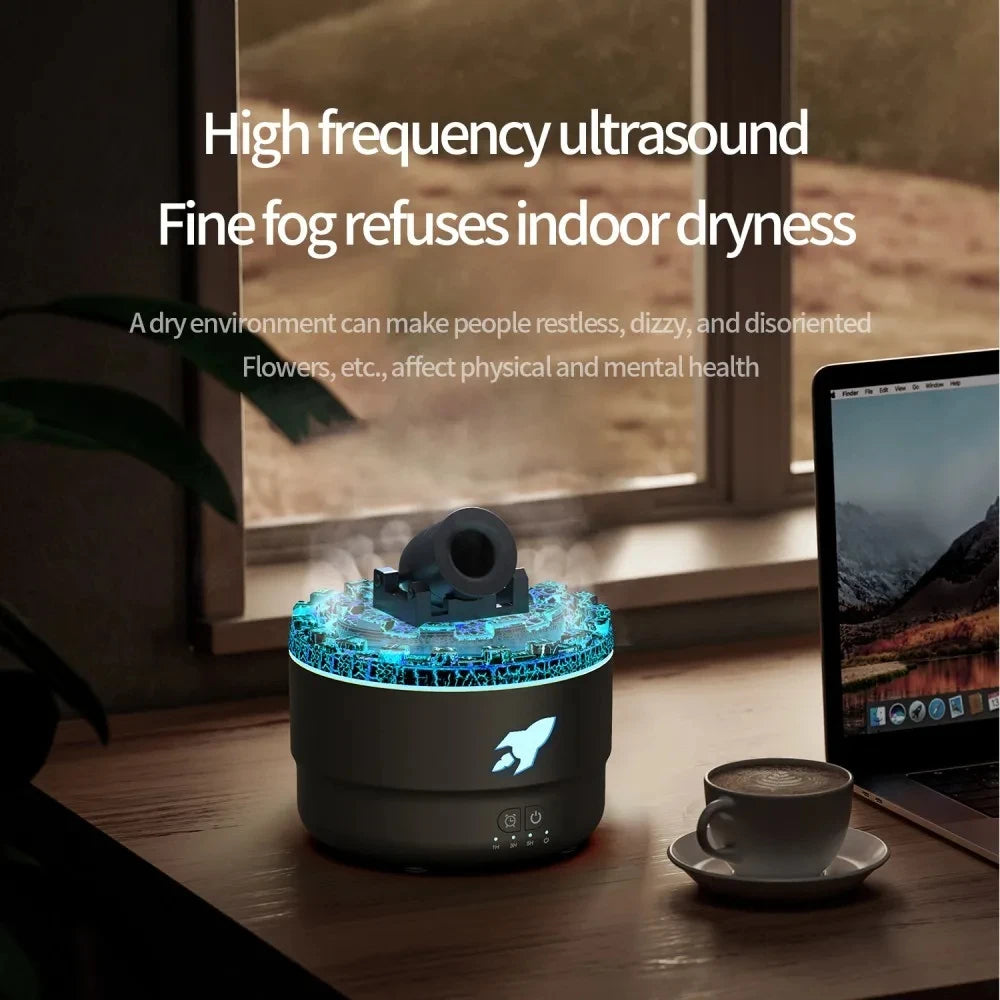 HOMEFISH Aromatherapy Diffuser  Spray Air Humidifier 7Colour Gradient Night Light Ultrasound Essential Oil Arome Diffuser