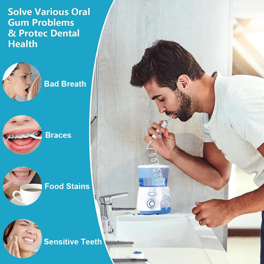 Oral Irrigator Dental Water Flosser for Teeth High Pressure Electric Dental Irrigator Water Flosser Mouth Washing Machine 800ML - Shoppiline