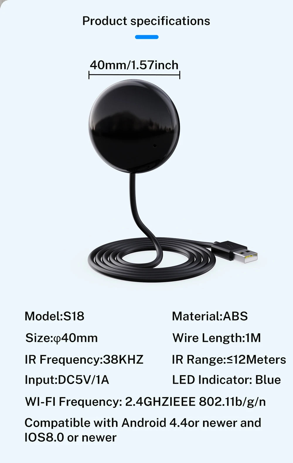 Tuya WiFi IR Remote For Smart Home For AC TV  Work with Yandex Smart Life Alexa