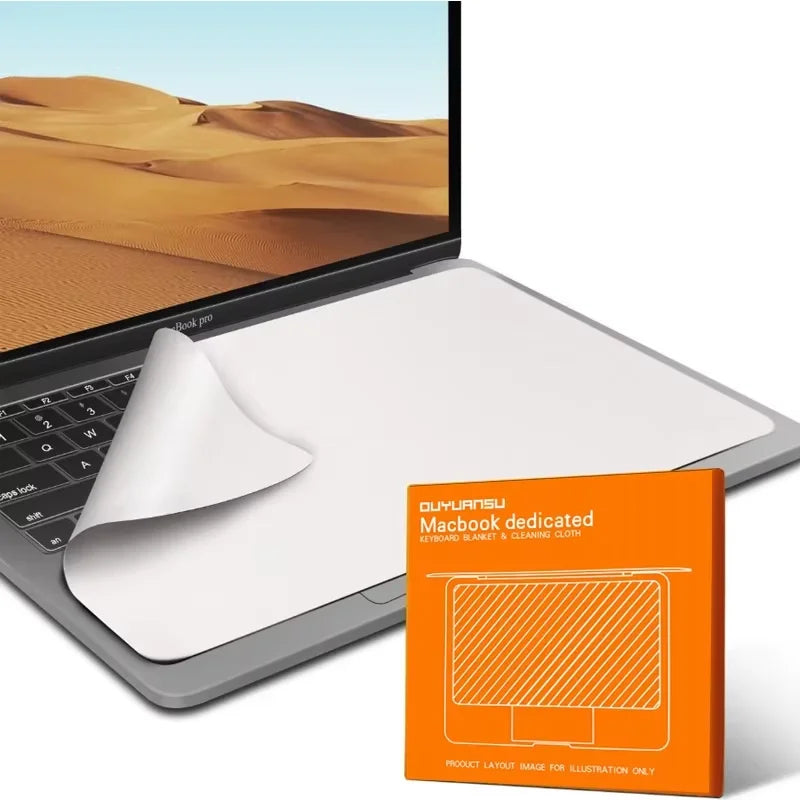 Laptop Screen Cleaner Microfiber Cover Keyboard Blanket Protective Film Cleaning Cloth For MacBook Pro 13/15/16 Inch