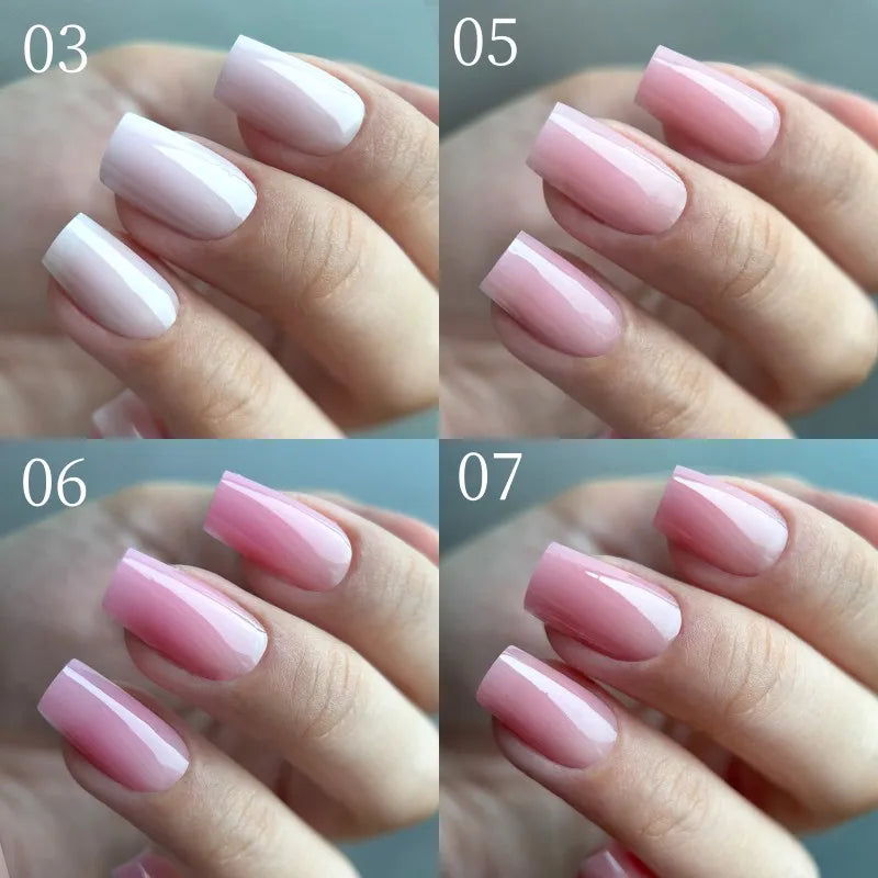 MSHARE Poly Nails Acryl Gel 60ml Builder UV Led Acrylgel Nagelverlängerungen Acryl Rosa Weiß Klar Acrylat HEMA TPO-freies Gel