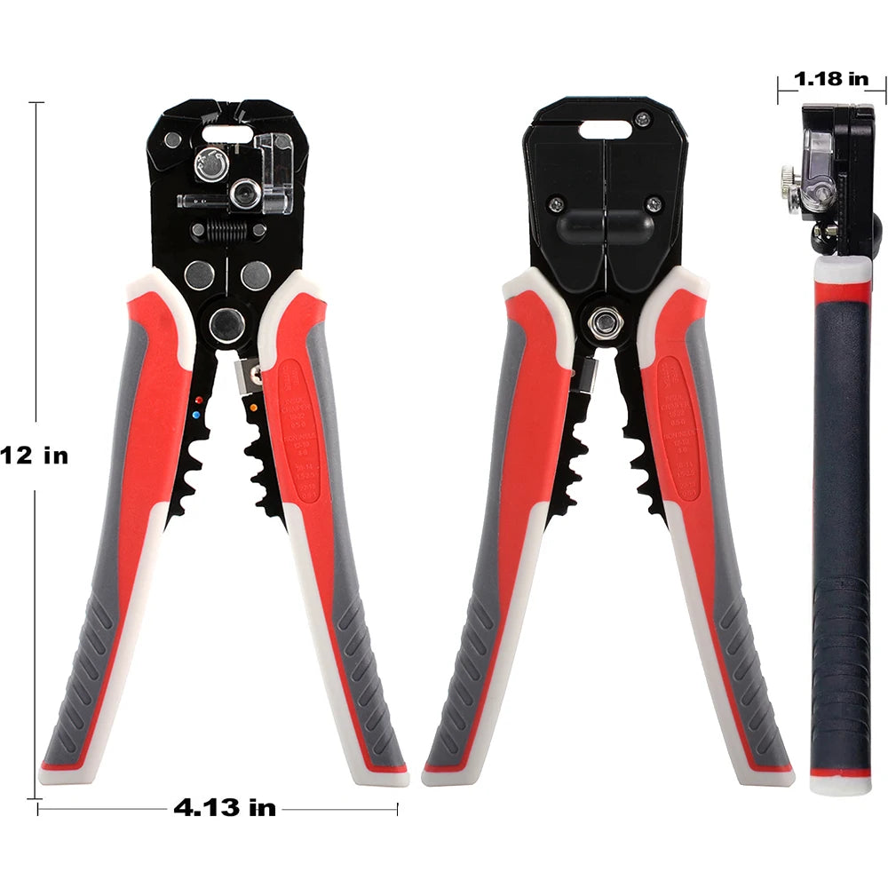 Crimper Cable Cutter Adjustable Automatic Wire Stripper Multifunctional Stripping Crimping Pliers Terminal Hand Tool - Shoppiline