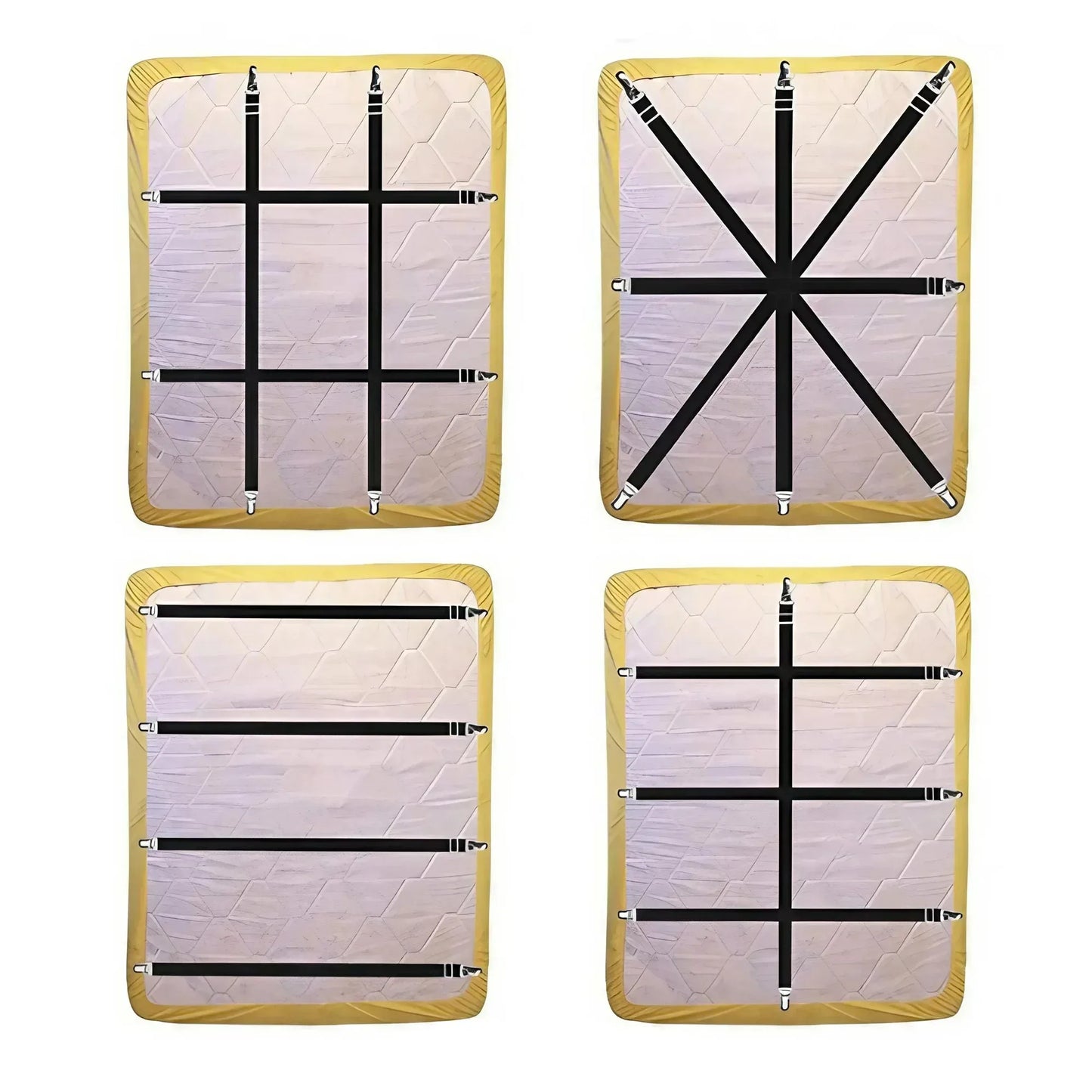 4PCS Double Clip Sheet Fasteners - Versatile Sheet Clips for Bed Sheets and Sofa Covers with Non-slip Adjustment