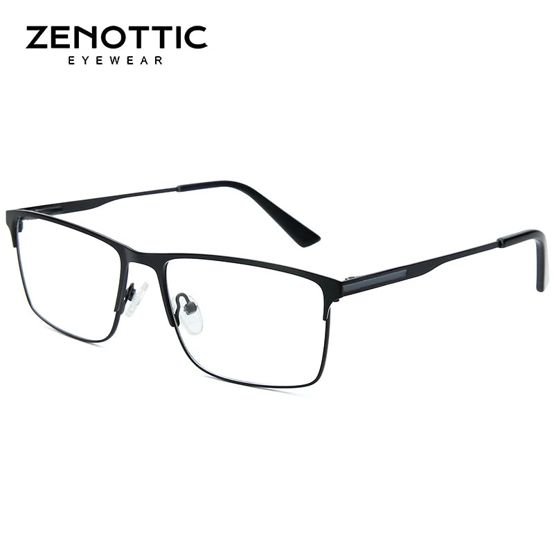 ZENOTTIC Titanium Progressive Prescription Glasses Men Square Anti Blue Light Photochromic Eyewear Optical Myopia Eyeglasses