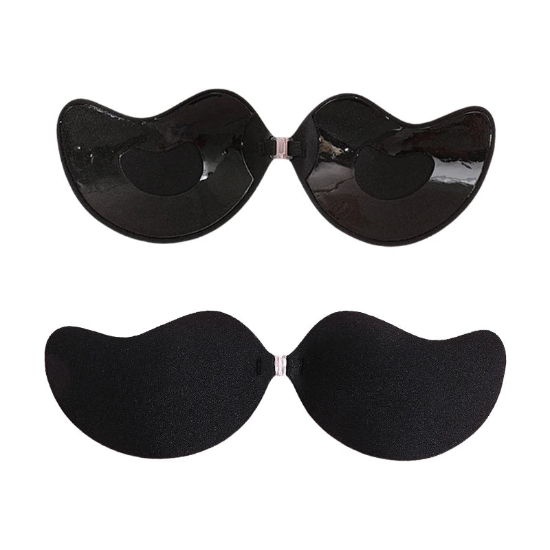 FINETOO 1-15PCS Women Invisible Nubra Breast Patch Tow-Color Hypoallergenic Mango Cup bra Silicone Non-Falling Off Thin