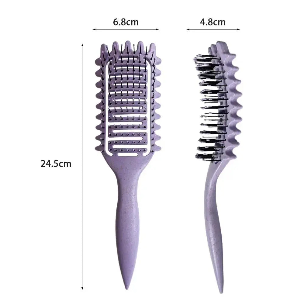 3 in 1 Curl Define Styling Brush Hollow Out Detangling Hair Brush Tangled Hair Comb Shaping Defining Curls Barber Styling Tools