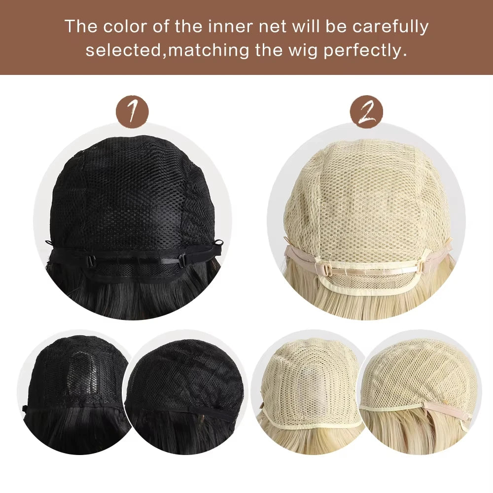 White Long Straight Synthetic Wigs for Women Colorful Cosplay Party Fake Hair with Bangs White Wig HighTemperature