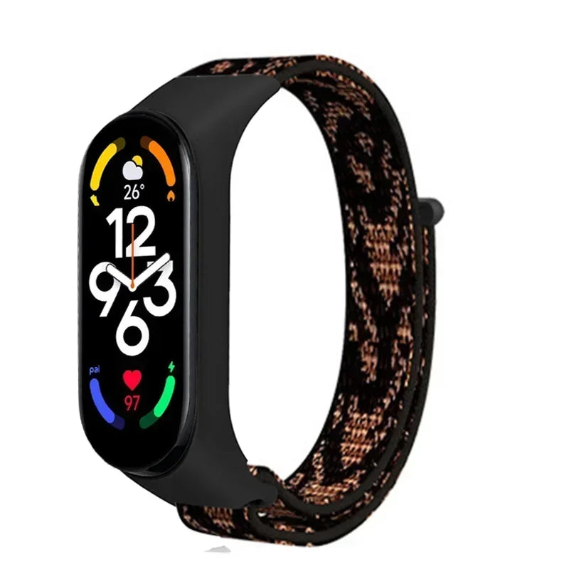 Nylon loop Mi band 4 5 6 Strap Replacement Soft Adjustable Wrist Watchband Pulsera correa For Xiaomi Mi band 3 4 5 6 7 Bracelet