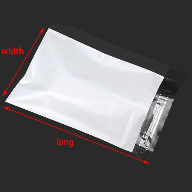 100pcs/Lots White Courier Bag Express Envelope Storage Bags Mailing Bags Self Seal Plastic Poly Packaging Pouch Waterproof New - Shoppiline