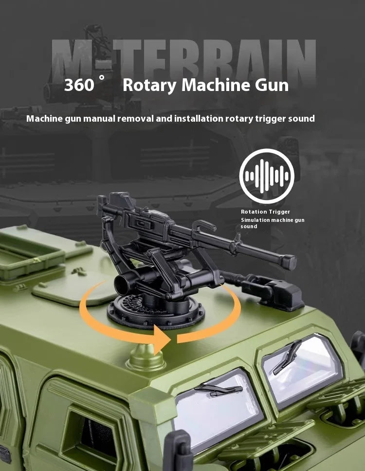 1:18 DongFeng Warrior Militärisches gepanzertes Fahrzeug Off Road ORV SUV Legierung Metall Diecast Modellauto Sound Licht Sammlung Große Geschenke