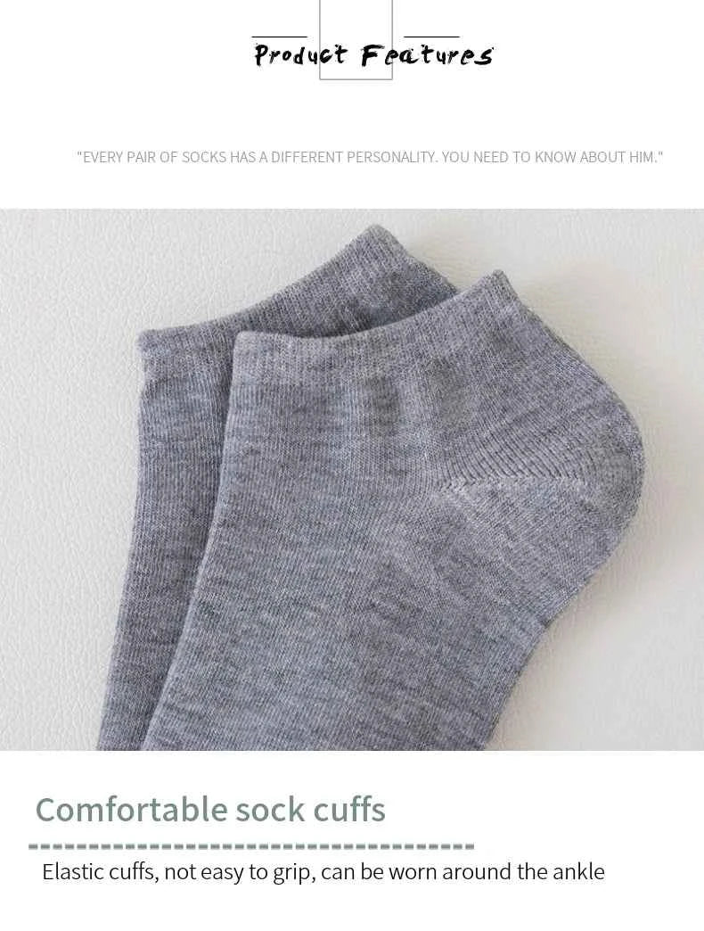 3/5/8 Pairs Women/Men Boat Socks Invisible Low Cut Silicone Non-slip Summer No-show Ankle Socks Solid Color Casual Breathable