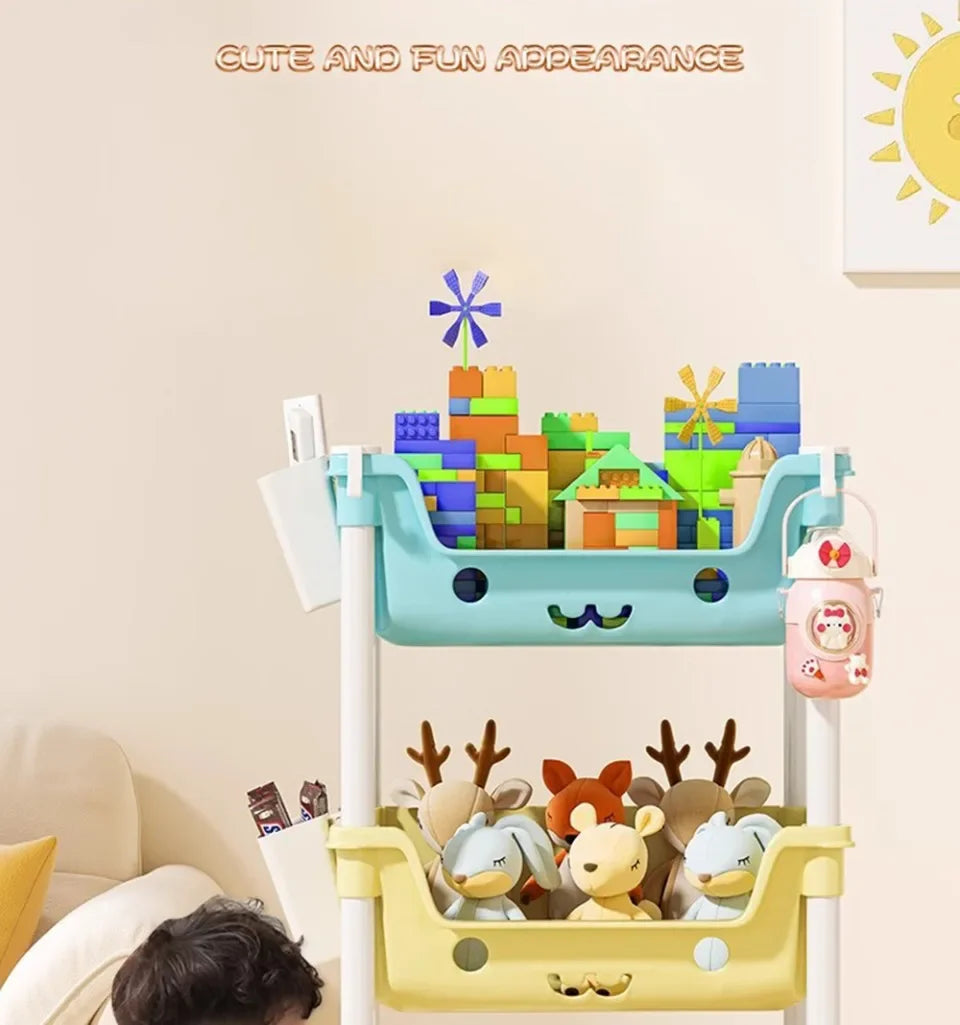 Toy Storage Trolley Bookshelf Snack Rack For Children Storage Organizer Bathroom Accessories Closet Organizer Kitchen Storage - Shoppiline