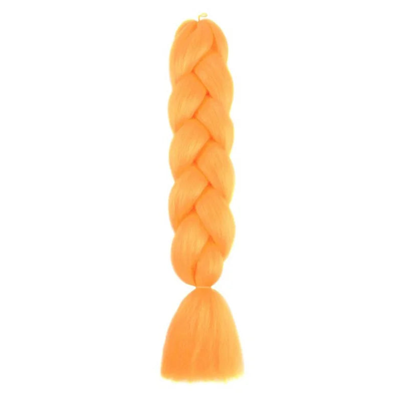 Extensions de cheveux synthétiques de 24 pouces, texture lisse Yaki, pour tresses Jumbo, boîte longue, pour femmes, Dreadlocks