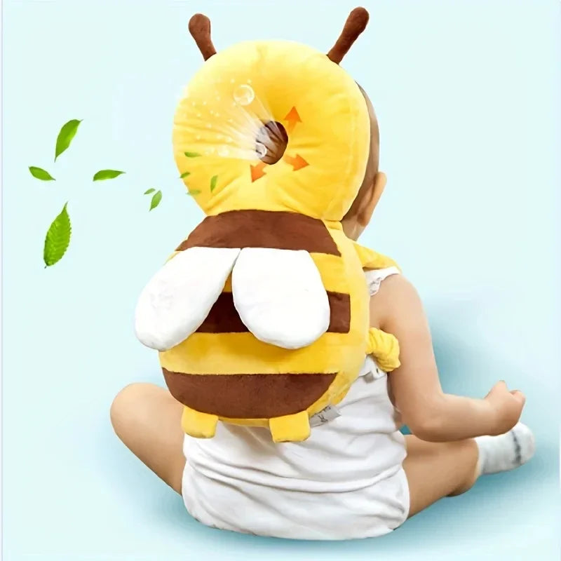 Baby Head Anti-fall Protector Pillow, Cartoon Breathable Safety Cushion for Toddler Learning Walking Back Head Protection