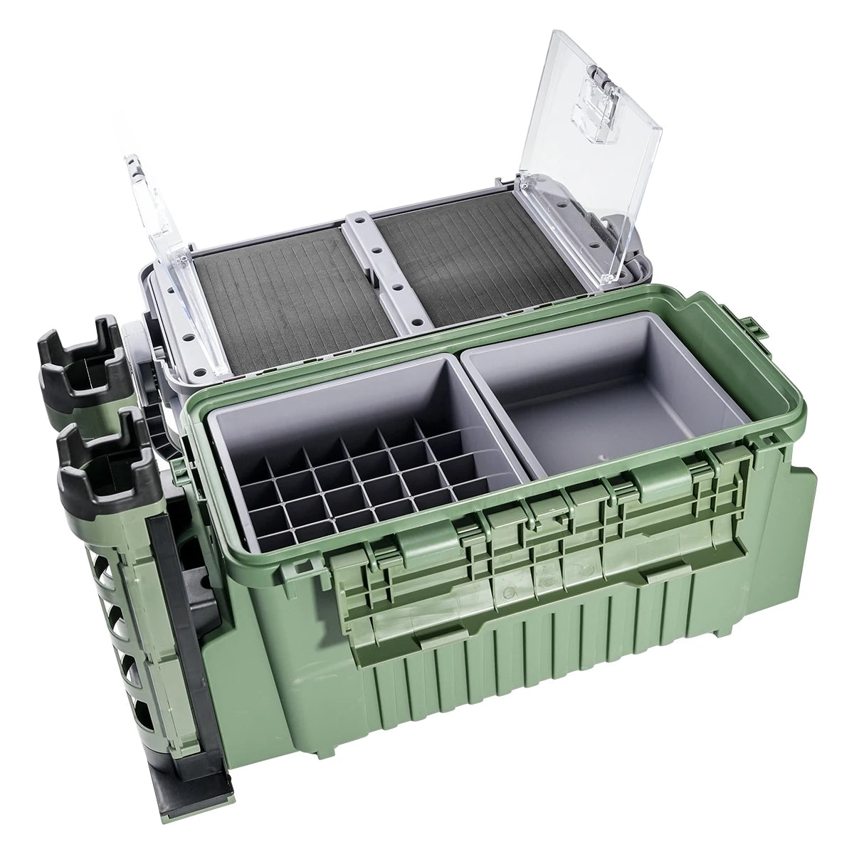Large Fishing Tackle Box Multifunction Capacity Stand Rod Holder Cup Holder High Quality Plastic Egi Box Fishing Box - Shoppiline