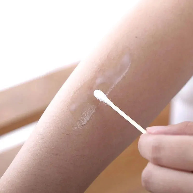 500 Stück Doppelkopf Wattestäbchen Holz Nase Ohren Reinigung Frauen Make-up Werkzeuge Lippenstift Wattestäbchen Spitze Sticks Bastoncillos Oidos