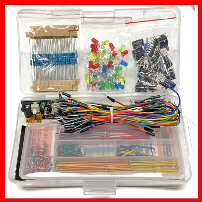 Start 830 Breadboard Kit MB-102 for UNO R3 Component Pack Beginner  Electronic Components Electrolytic Capacitor Resistor led - Shoppiline