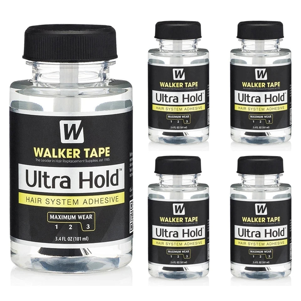 Wholesale Walker Tape Ultra Hold Lace Wig Glue Waterproof Transparent Lace Adhesive for Hair Replacement Brush-on Glue