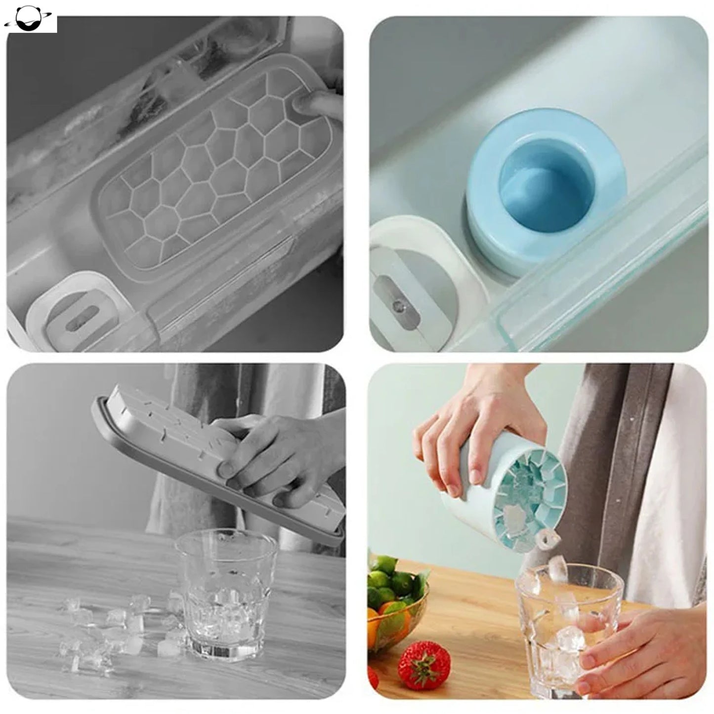 Food-Grade Silicone Ice Tray Small Mini Ice Cube Mold Withstands Low Temperatures, Easy to Remove Doesn't Break, Easy to Clean