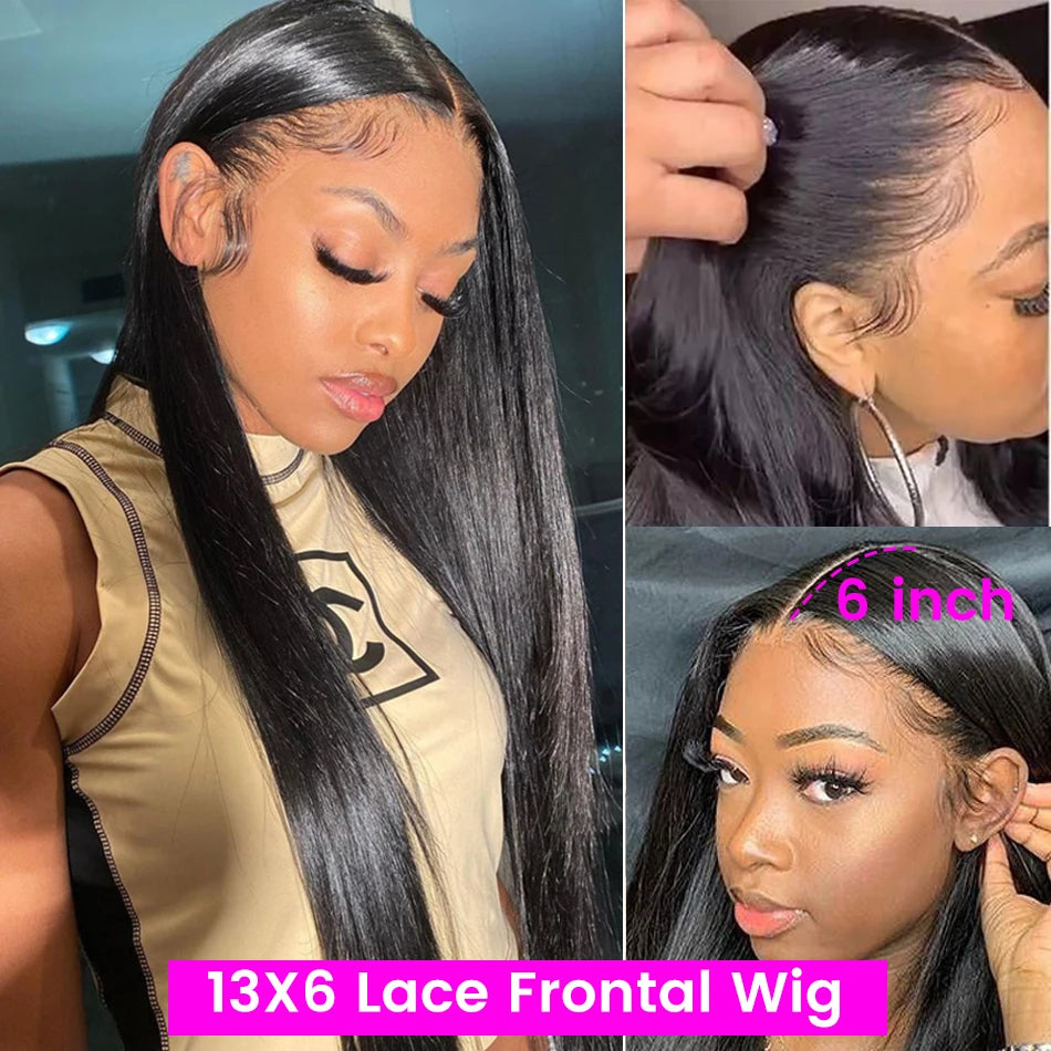 HD Lace Front Echthaarperücken Glatt 13x4 13x6 Transparente Lace Frontal Echthaarperücken Vorgezupft HD Lace Perücken für Frauen