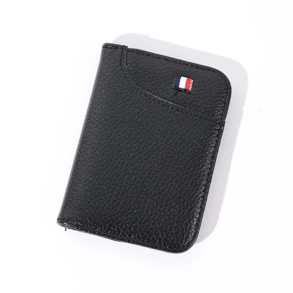 Tragbares Super Slim Weiches Portemonnaie für Herren PU Leder Mini Ausweis Kreditkarten Geldbörse Kartenhalter Portemonnaie Dünne Kleine Kurze Brieftaschen