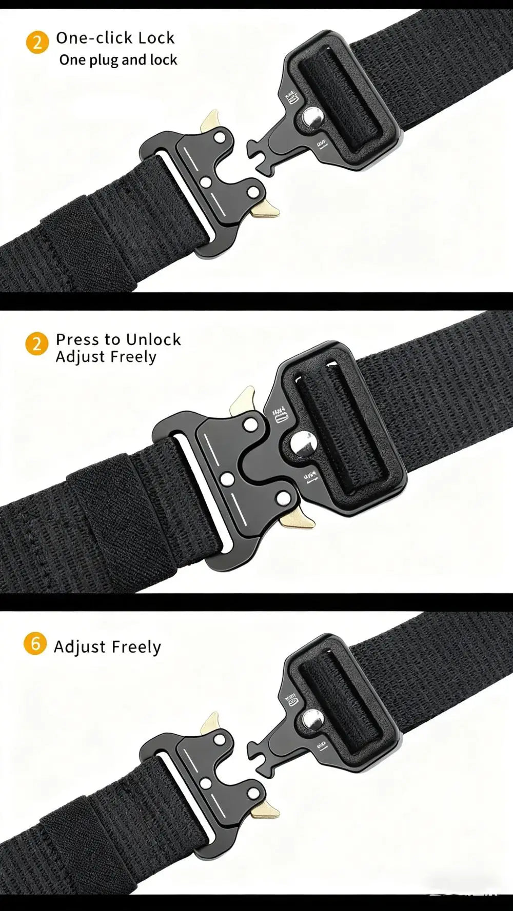 Heavy-Duty Quick Release Tactical Belt for Men And Women Lightweight Soft Nylon Webbing Ideal for Outdoor Sports And Survival