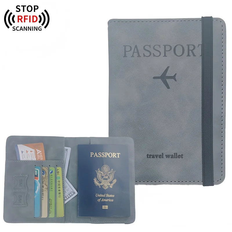 Homefish PU Leather Wallet Travel Passport Purse Card Male Travel Accessories Hand Carry Passport Business Cards Holder Wallet