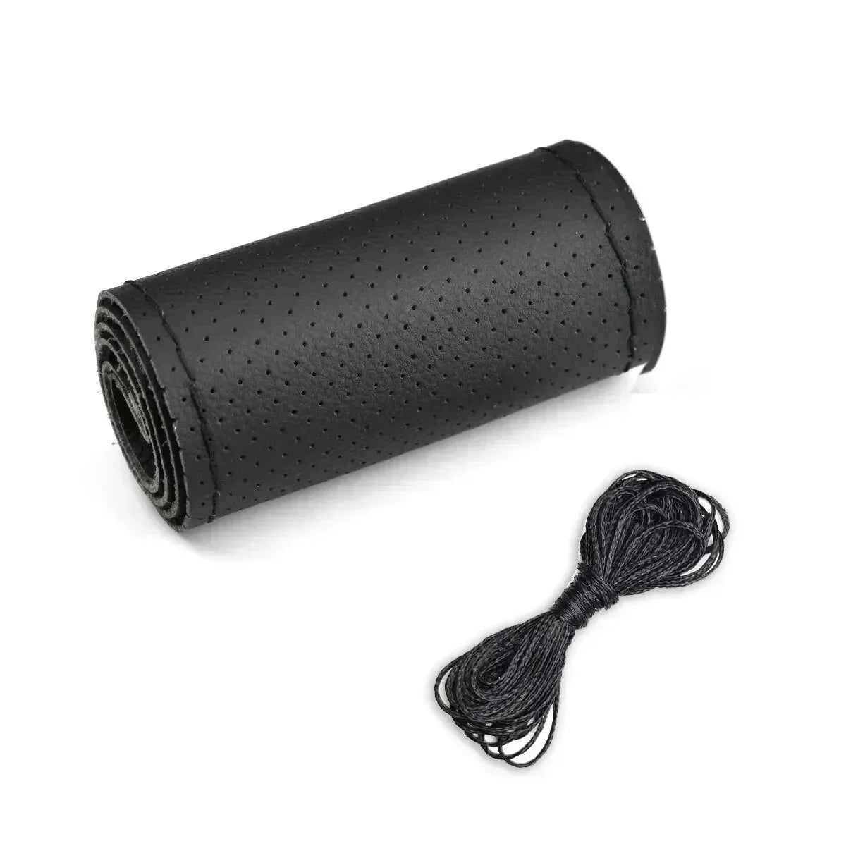 Car Steering Wheel Cover Needles And Braid Thread Artificial Leather Car Covers Suite 2 Color DIY Texture Soft Auto Accessories