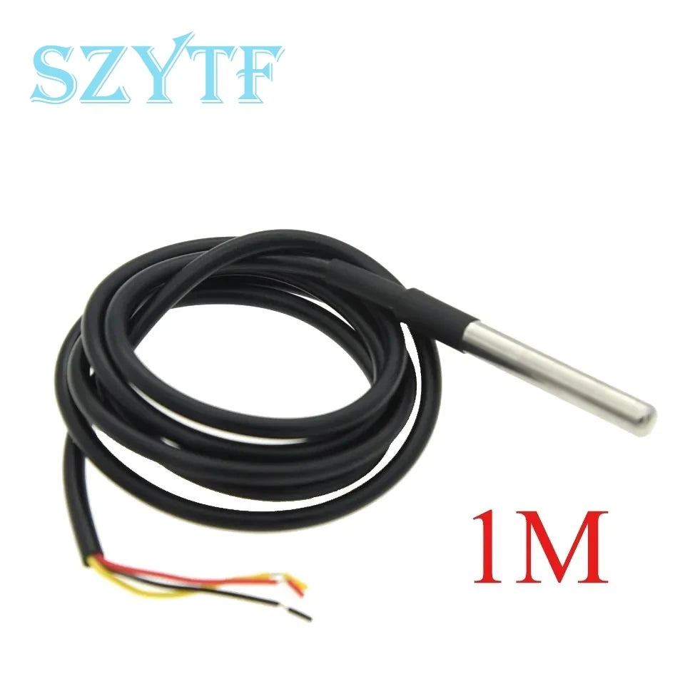 Waterproof DS18B20 thread temperature probe temperature sensor Stainless steel package 1m 2m 3m 5m 18B20 For Arduino