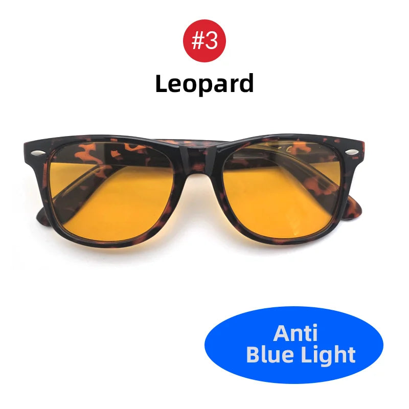 VIVIBEE Night Vision Blue Light Blocking Glasses Men Square Computer Eye Protection Eyeglasses Gaming Women Orange Eyewear