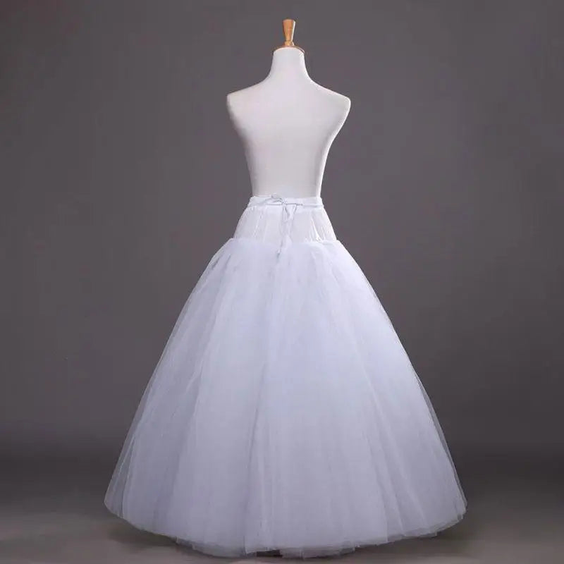 Jupon de robe de mariée 4 couches blanc sans cerceaux Crinoline Jupon de bal de mariée Jupe doublée femme Robe de soirée Jeu de rôle