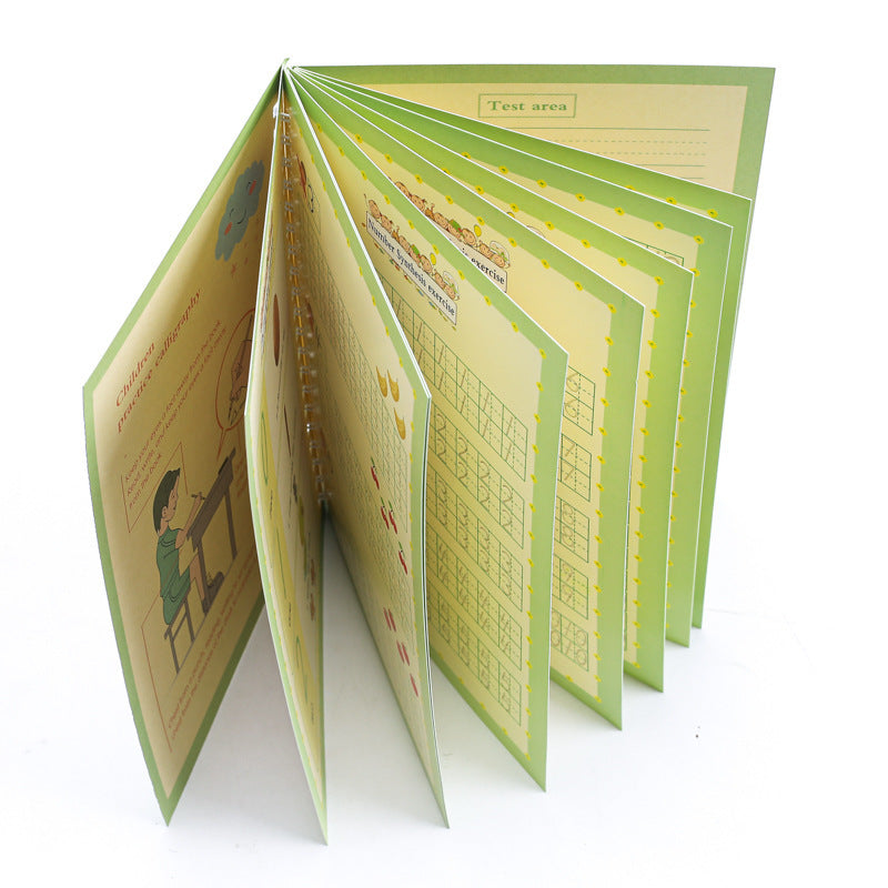 4 Bücher Englisch Übungsheft Zauberstift Nachfüllpackung Automatisch Verschwindende Tinte Kinder Schreibaufkleber Übung für Kinder Erleuchtungsgeschenk