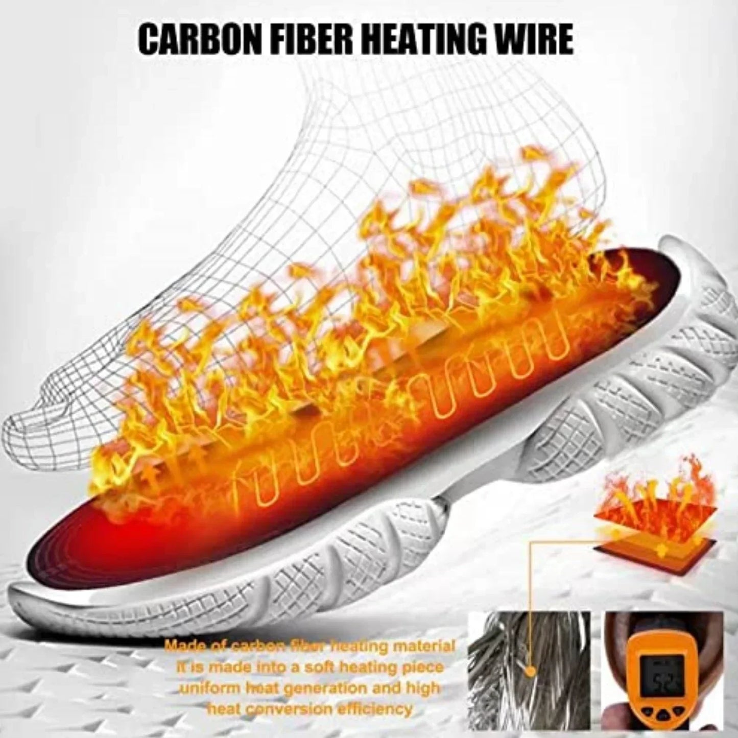 USB Heated Insoles for Shoes Electric Foot Warming Pad Winter Feet Warmer Sock Mat Outdoor Sports Shoe Heating Insole