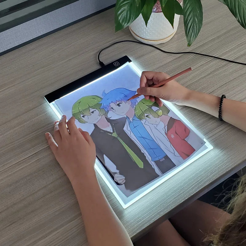 LED Photocopying Table Drawing Board Children's Light-transmitting Copying Table Brightness Adjustable Copy Board Painting Toys - Shoppiline