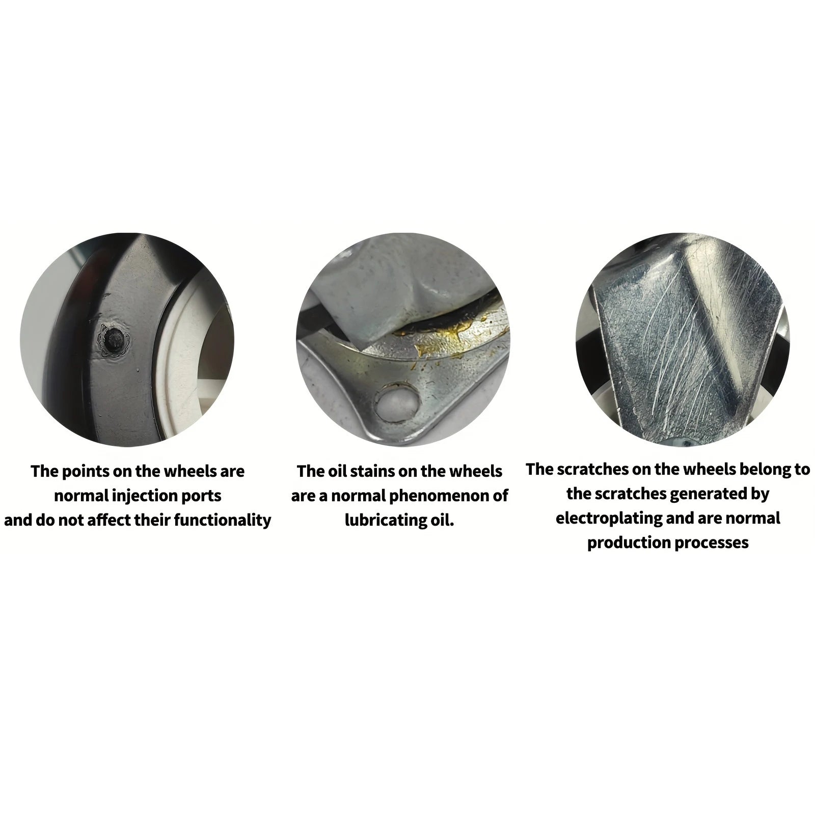 Set Of 4 1"/1.25"/2" PVC Furniture Casters Wear Resistant Mute Universal Heavy Trolley Wheels 360 Degrees Swivel Castor - Shoppiline