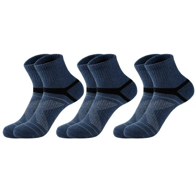 3 paires de chaussettes noires de haute qualité pour hommes, chaussettes de sport noires, décontractées, douces, pour la course à pied, d'été, absorbantes, respirantes, chaussettes masculines