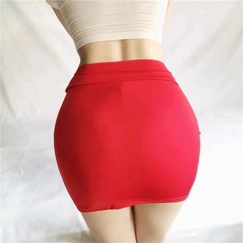 FREEAUCE Korean Girls Style Sexy Casual Pencil Mini Short Skirts High Waist Night Club Wear Black White Fashion Skirt for Woman