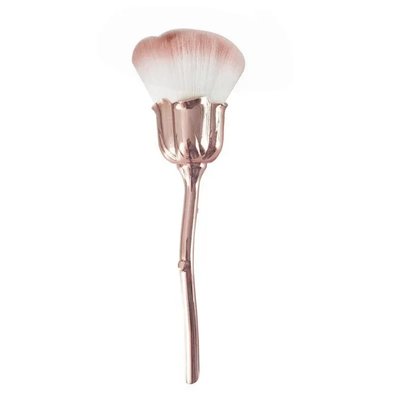 Rose-shaped Soft Brush For Manicure Nail Art Dust Brush Nail Dust Brush Gel Polish Dust Cleaning Nail Brushes Tool Nail Supplies
