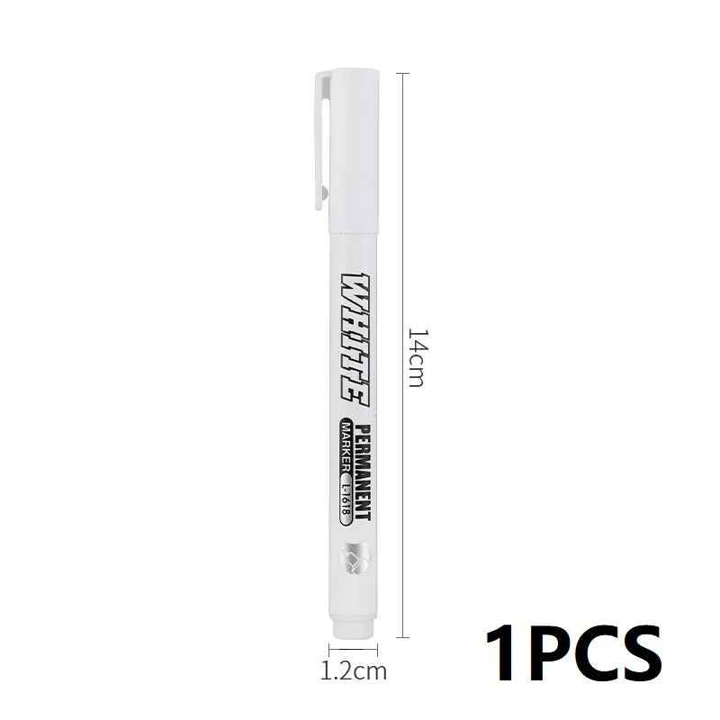 Nouveau 1/2/3PCS Marqueur Métallique Étanche Peinture Blanche Permanente Stylo Lavage Art Peinture Graffiti Stylos Tissu Bois Cuir Marqueur 1MM