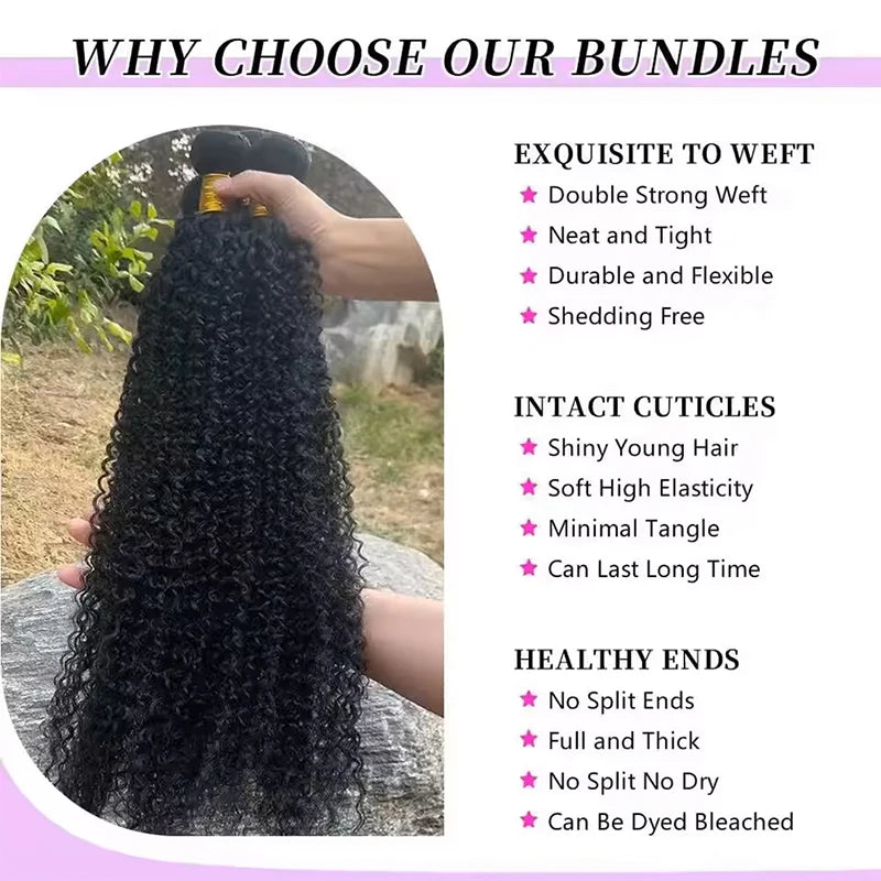 12A 10-38 Inch Natural Color Jerry Curly Human Hair Bundles And Weaves Unprocessed Brazilian Human Hair Weave Bundles 1/3/4PCS Raw Hair Bundles Weave Extensions Hair Extensions Materials For Women Natural Black Soft And Silky